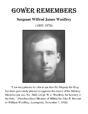 9 – Sergeant Wilfred James Woolfrey