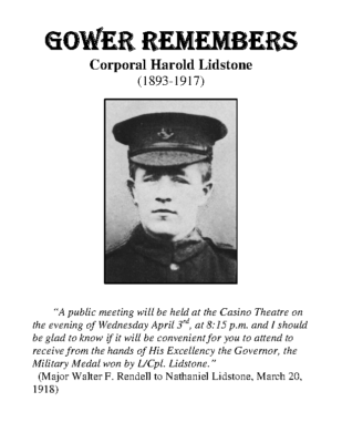 15 – Corporal Harold Lidstone