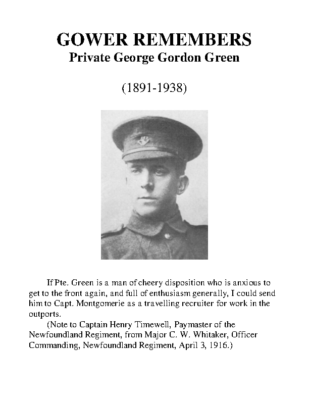 16 – Private George Gordon Green