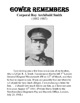20 – Corporal Roy Archibald Smith