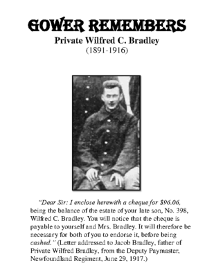 21 – Private Wilfred C. Bradley
