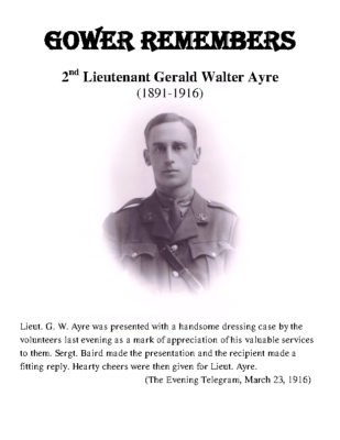 29 – 2nd Lieutenant Gerald Walter Ayre