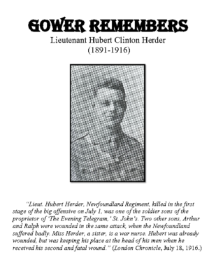 34 – Lieutenant Hubert Clinton Herder