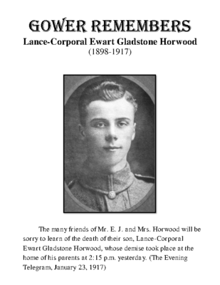 44 – Lance-Corporal Ewart Gladstone Horwood