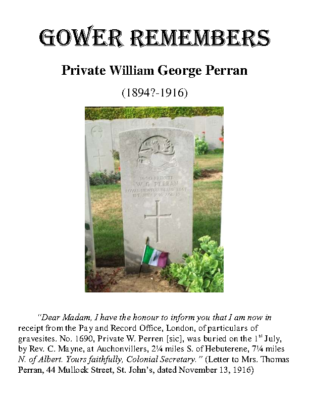 52 – Private William George Perran