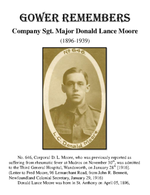 54 – Company Sgt. Major Donald Lance Moore