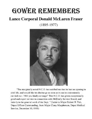 61 – Lance Corporal Donald McLaren Fraser