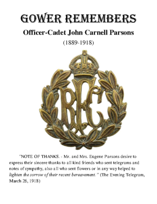 67 – Officer-Cadet John Carnell Parsons
