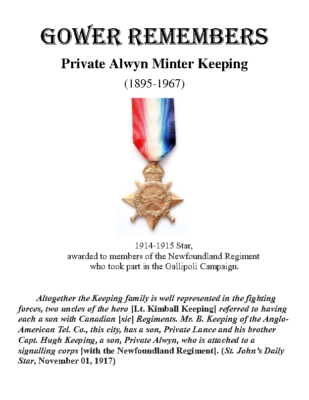 69 – Private Alwyn Minter Keeping