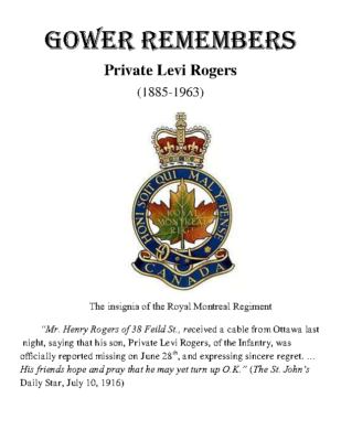70 – Private Levi Rogers