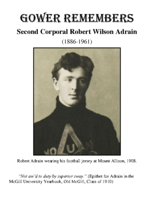 79 – Second Corporal Robert Wilson Adrain