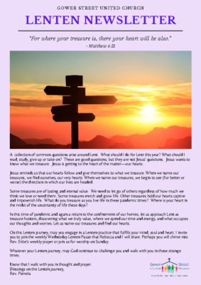 Lenten Newsletter 2020