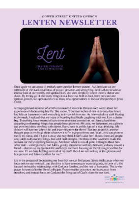 2023 Lenten Newsletter