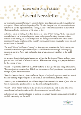 2024 Advent Newsletter