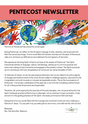 2024 Pentecost Newsletter