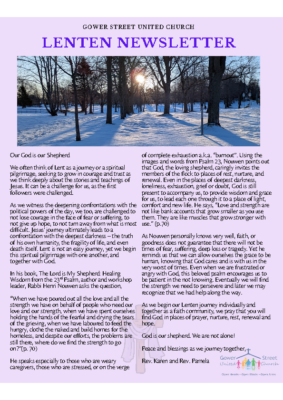2026 Lenten Newsletter